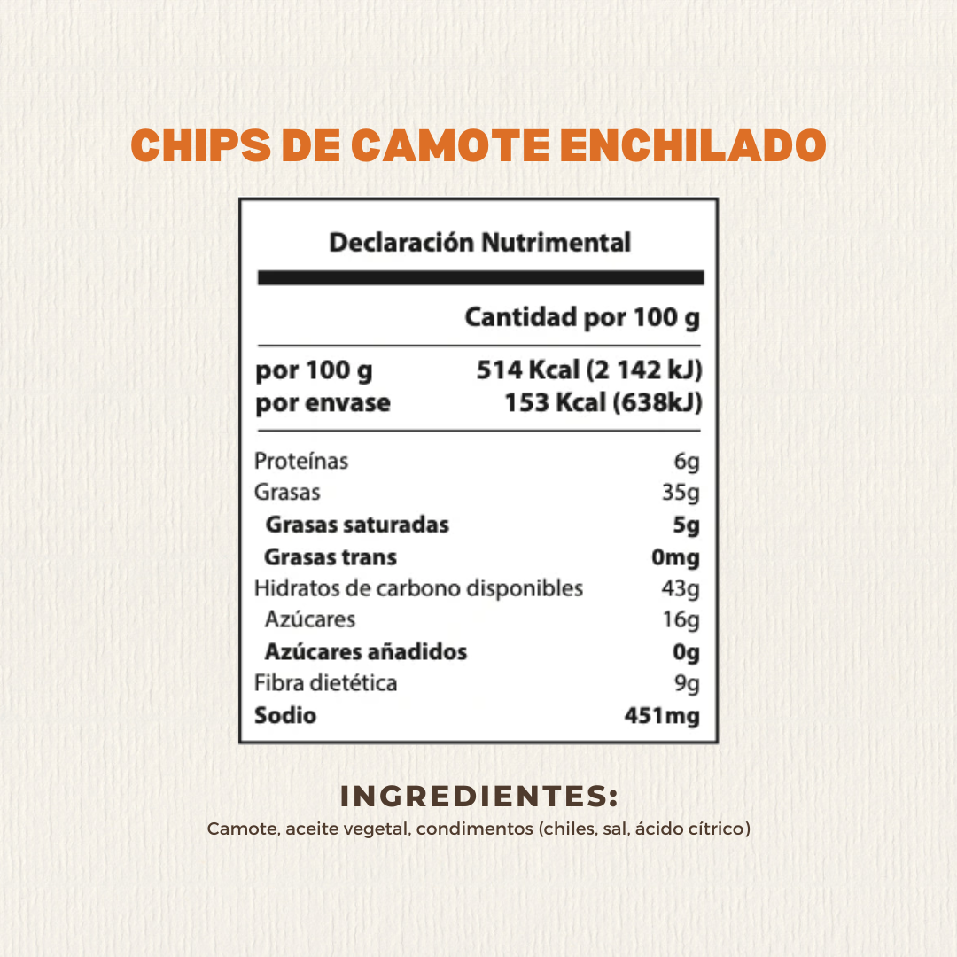 Chips de Camote Enchilado 30 GR | Smart Bites