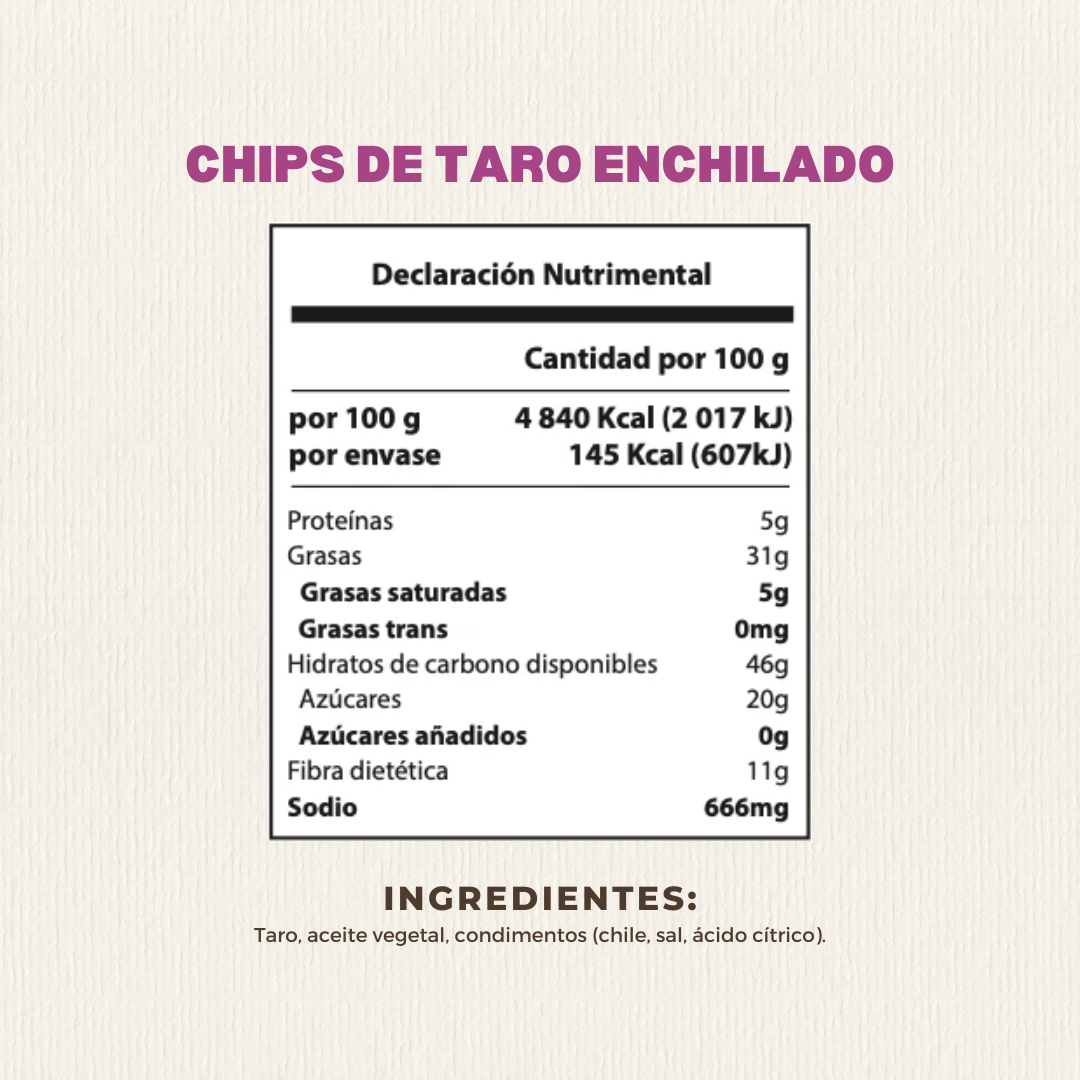 Chips de Taro Enchilado 30 GR | Smart Bites