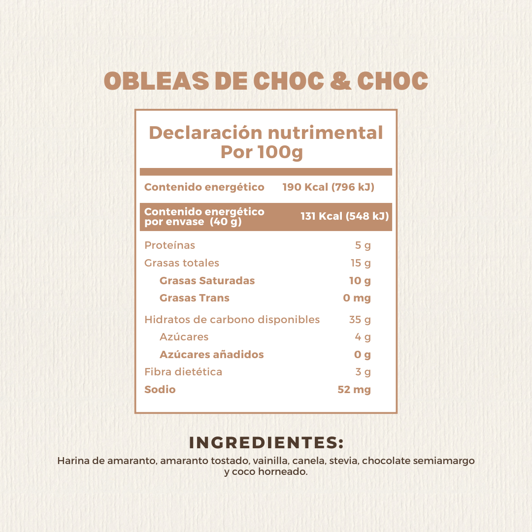 Obleas Choc-Choc 40 GR | Nuum Foods