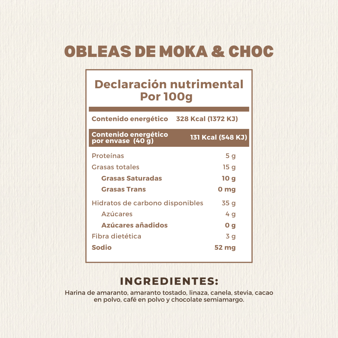 Obleas Moka & Choc 40 GR | Nuum Foods