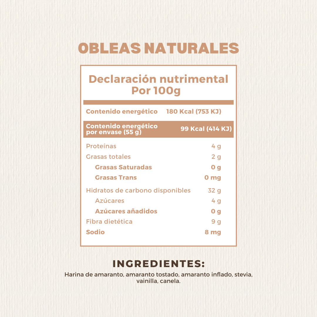 Obleas Naturales 55 GR | Nuum Foods