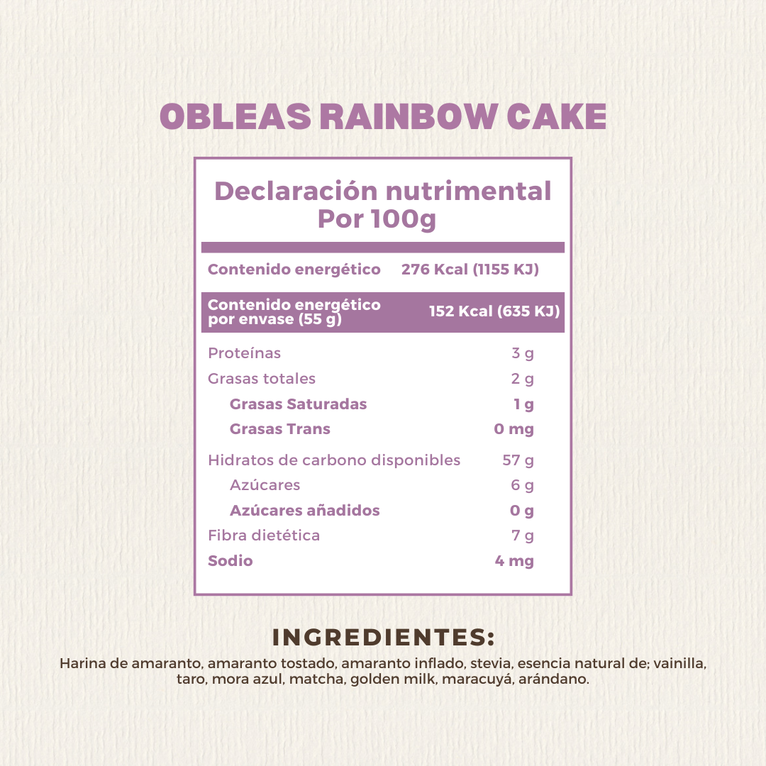 Obleas Rainbow Cake 55 GR | Nuum Foods