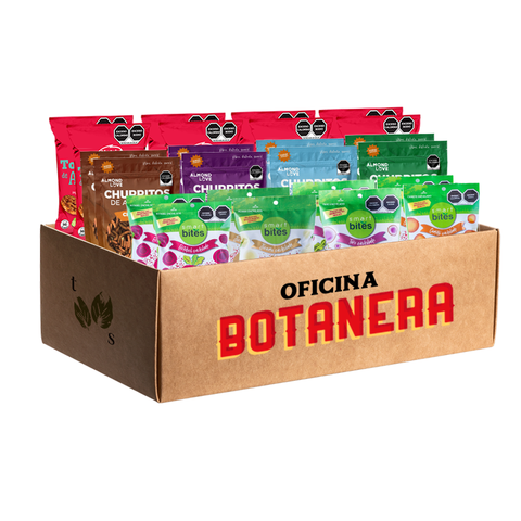 Oficina Botanera FULL PACK 24 Botanas | Nutriwell, Smart Bites y Almond Love