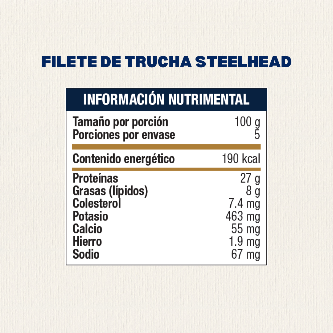 Filete de Trucha Steelhead 500 GR (Refrigerado) | El Pedregal