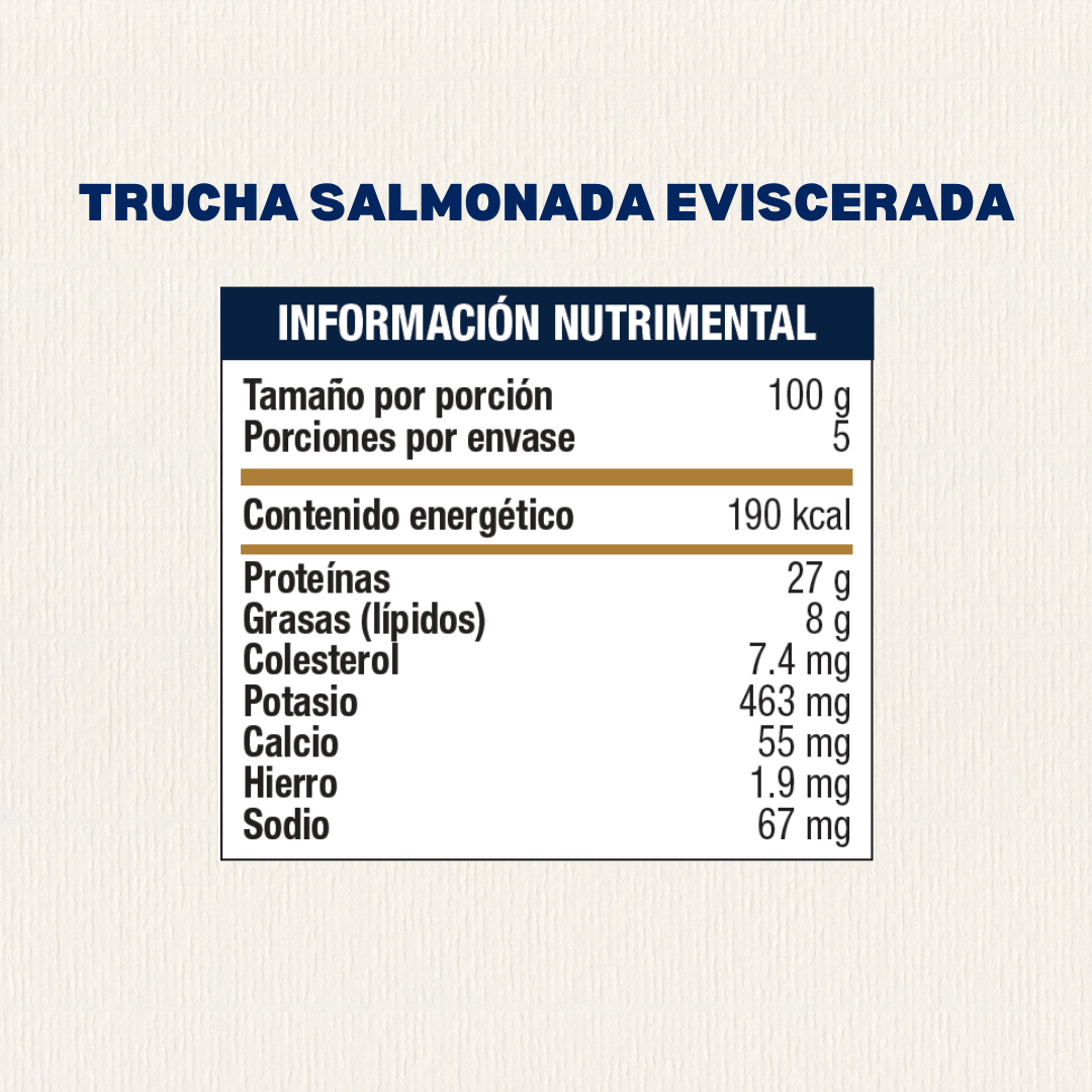 Trucha Salmonada Eviscerada (Refrigerado) | El Pedregal