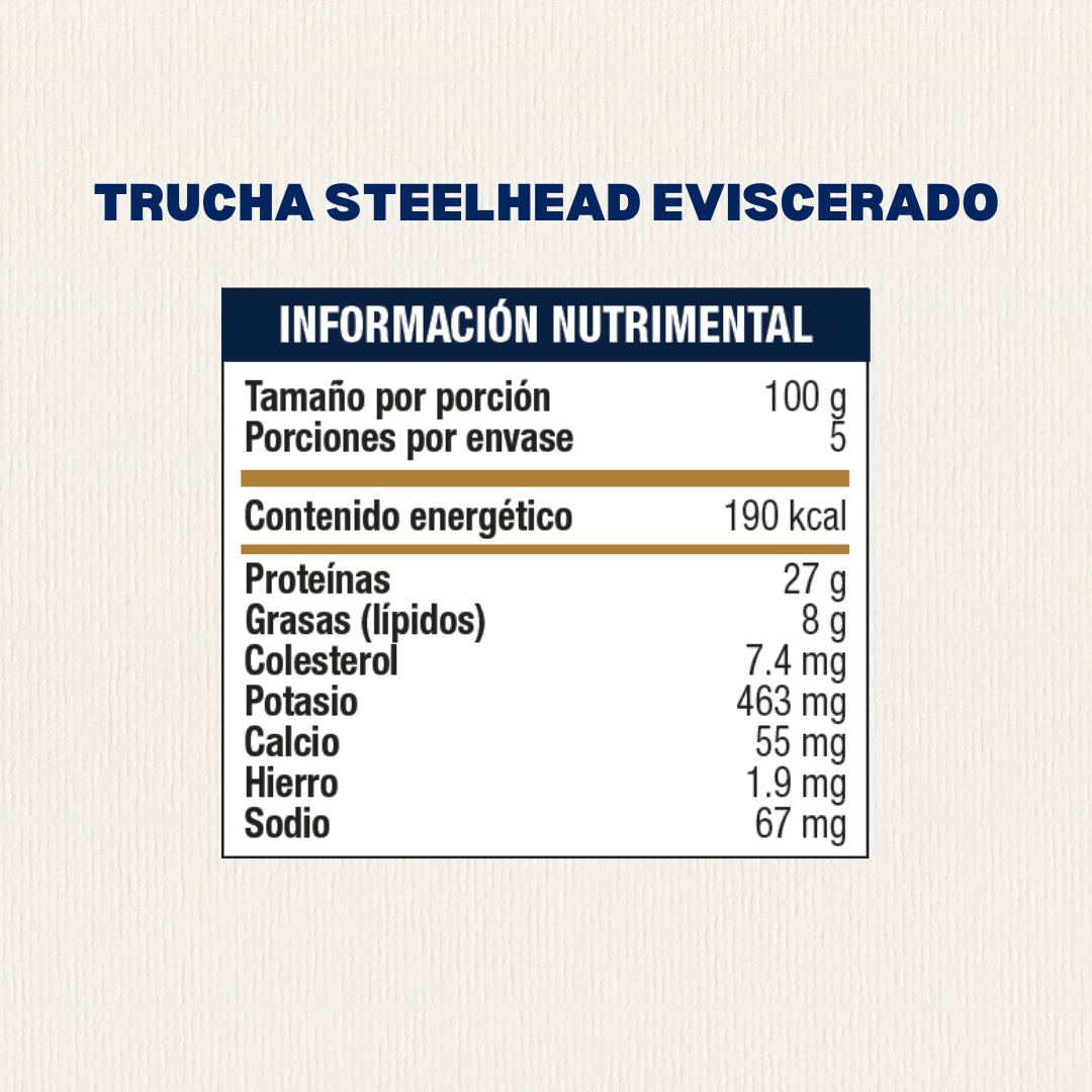 Trucha Steelhead Eviscerada (Refrigerado) | El Pedregal