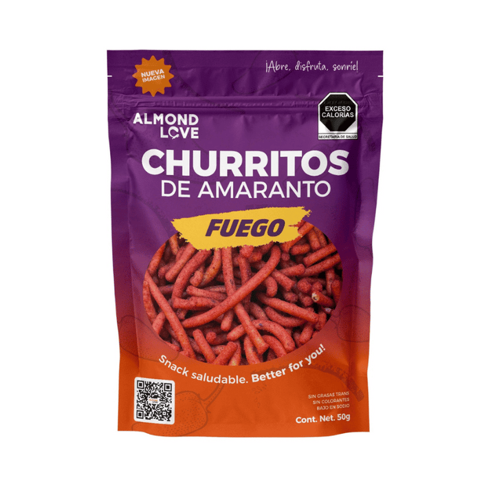 Churritos de Amaranto Sabor Fuego 50 GR | Almond Love